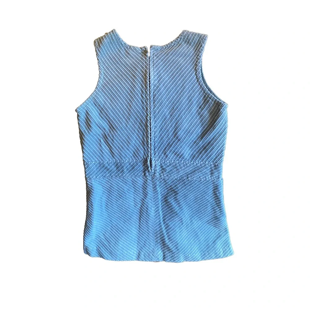 Vtg Gymboree Jumper Dress Corduroy Sleeveless Blue Zipper Pockets Girls Sz 6